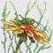MP Studia Grasshopper On Coneflower Counted Cross Stitch Kit